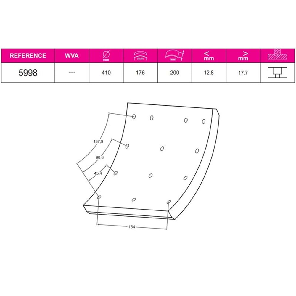 KAMPANA BALATA F/R FORD CARGO 3230-3340-3430
