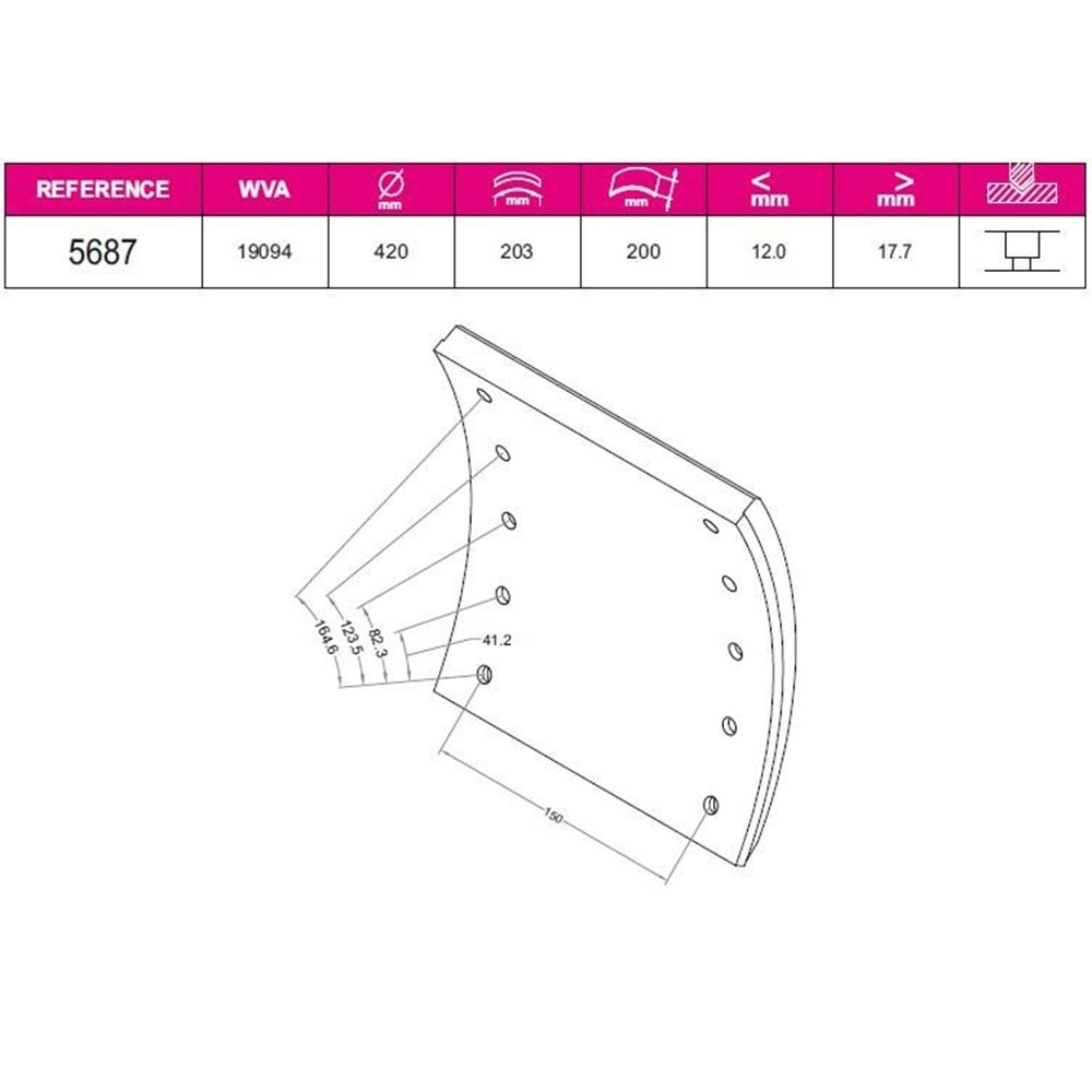 BSR KAMPANA BALATA ARKA CALABRESE AXLE 1973-