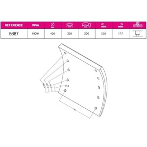 BSR KAMPANA BALATA ARKA CALABRESE AXLE 1973-