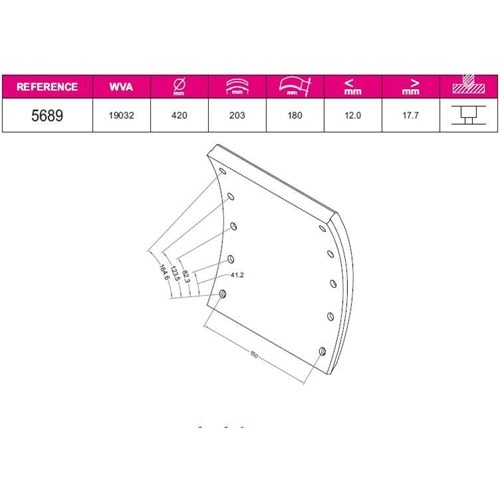 KAMPANA BALATA ARKA BPW AXLE 1973-