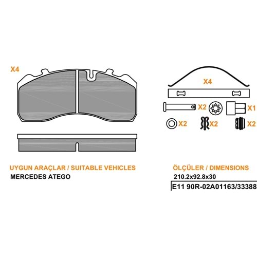 MERCEDES ATEGO WVA 29094