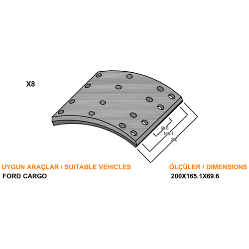 FORD CARGO 200 x 165,1 x 69,6 mm