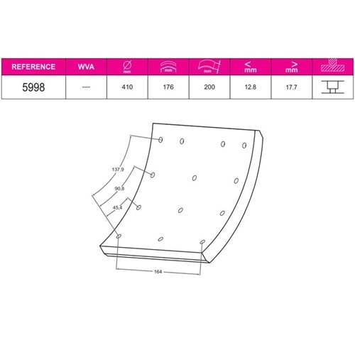 KAMPANA BALATA F/R FORD CARGO 3230-3340-3430
