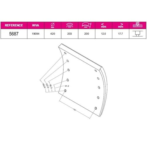 BSR KAMPANA BALATA ARKA CALABRESE AXLE 1973-